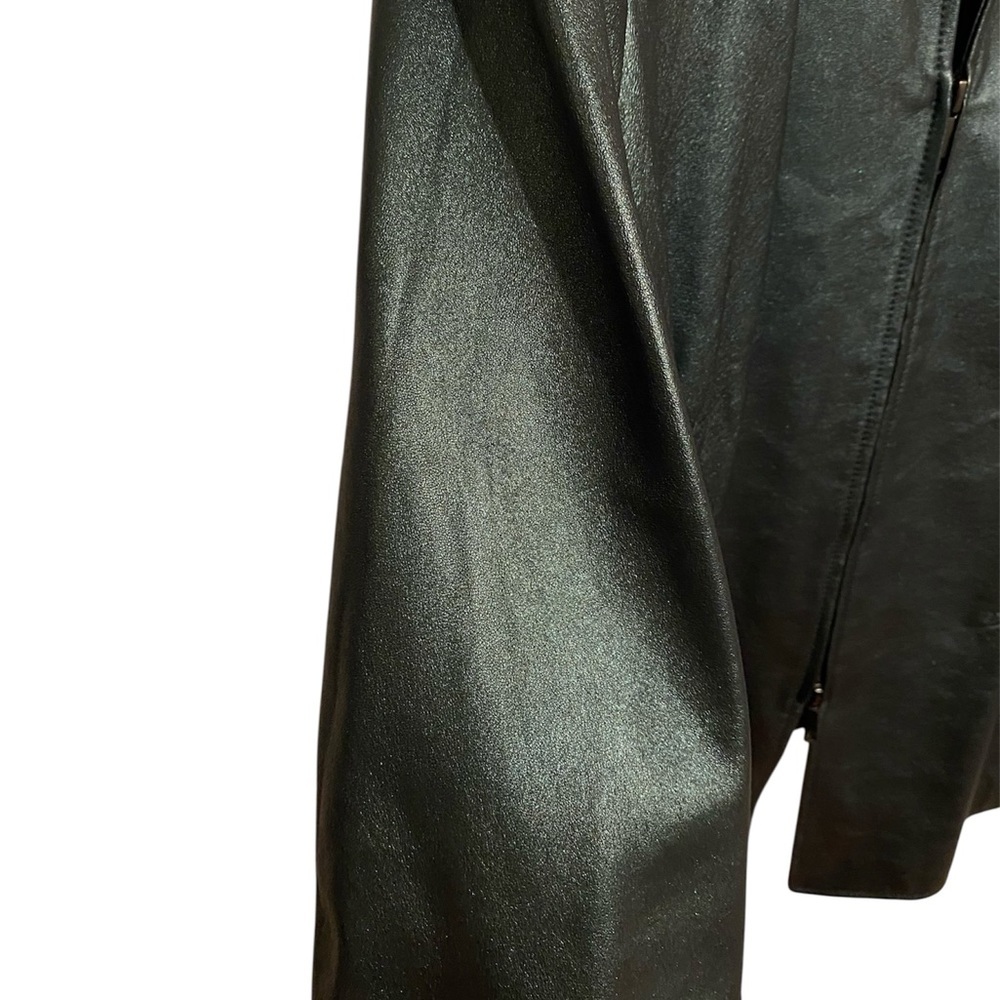 Lafayette 148 New York metallic green lambskin jacket - Picture 10 of 15